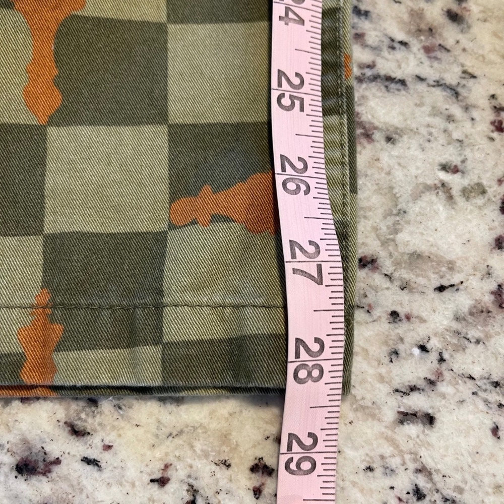 BDG Carpenter Pants Womens 30 Green Checkerboard Chess Print Streetwear Utility - Picture 11 of 11
